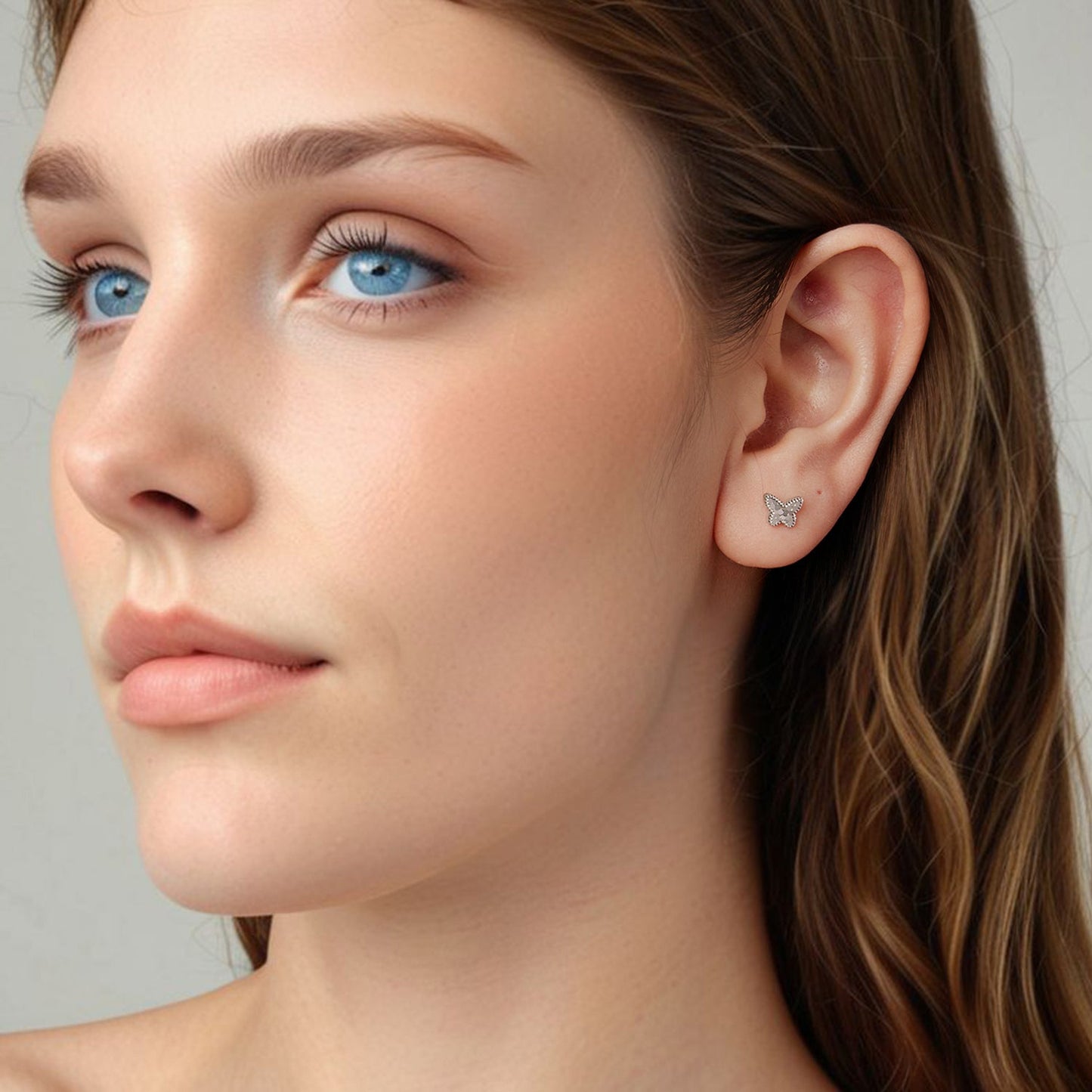 925 Sterling Silver Earrings with Plated White Gold for Women