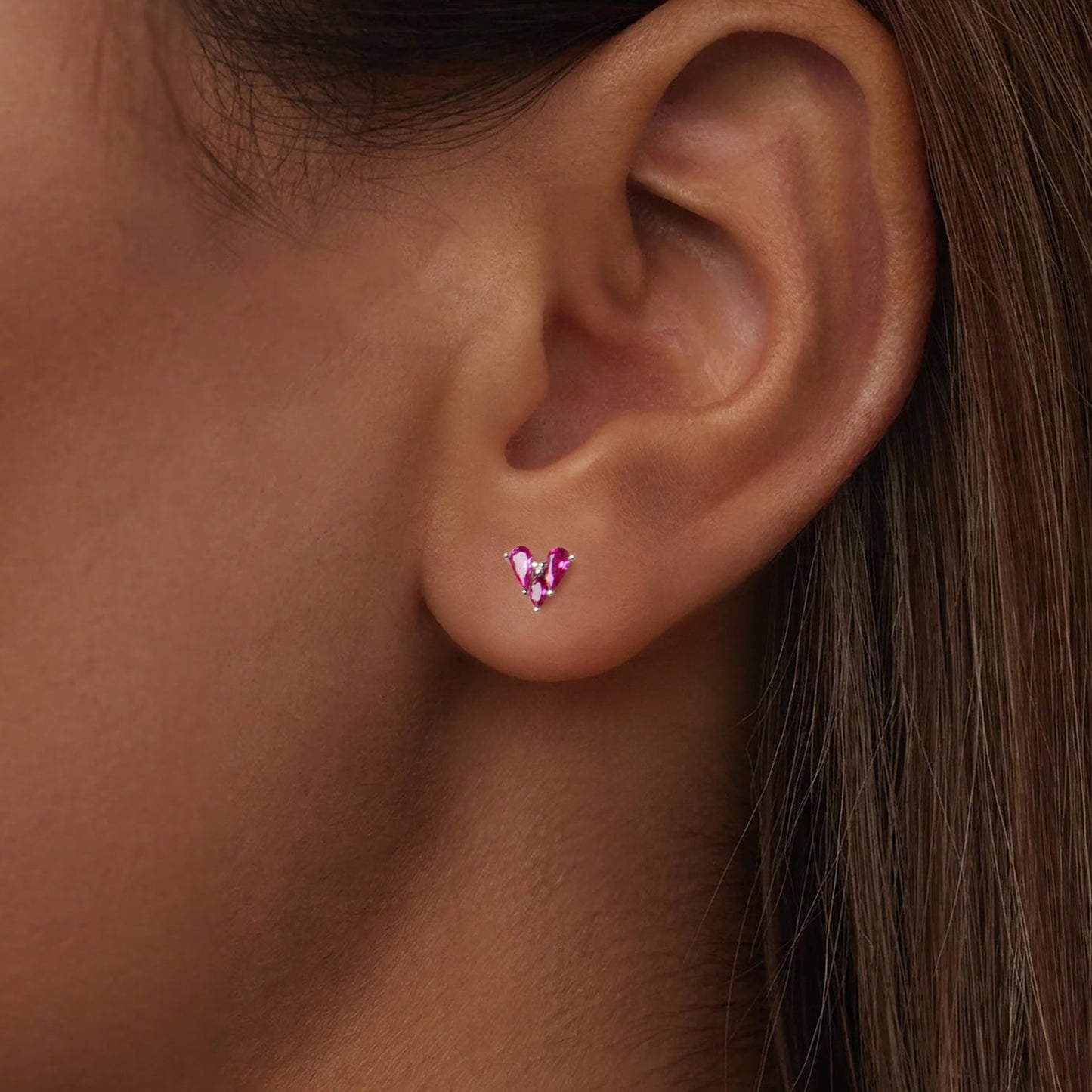 925 Sterling Silver Earrings with Pavé Setting CZ