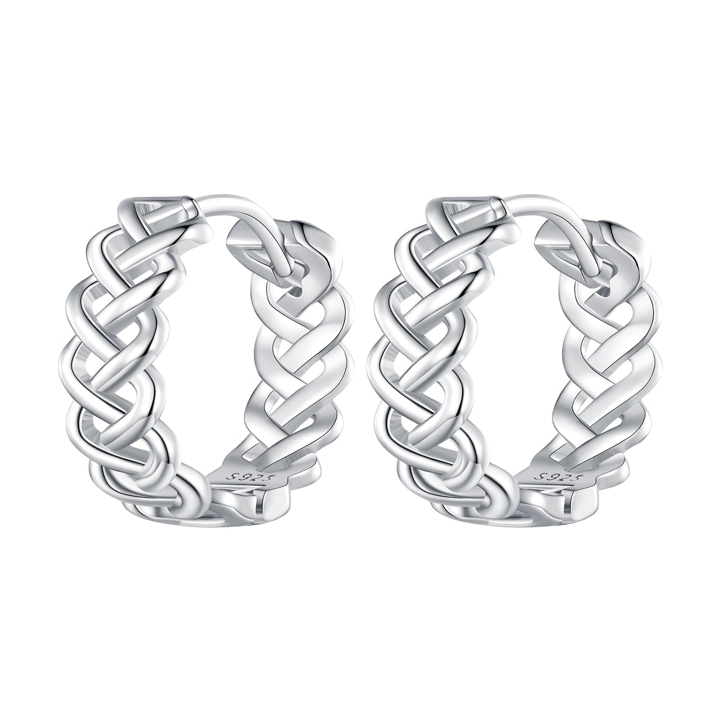 925 Sterling Silver Earrings with Platinum Plating for Women