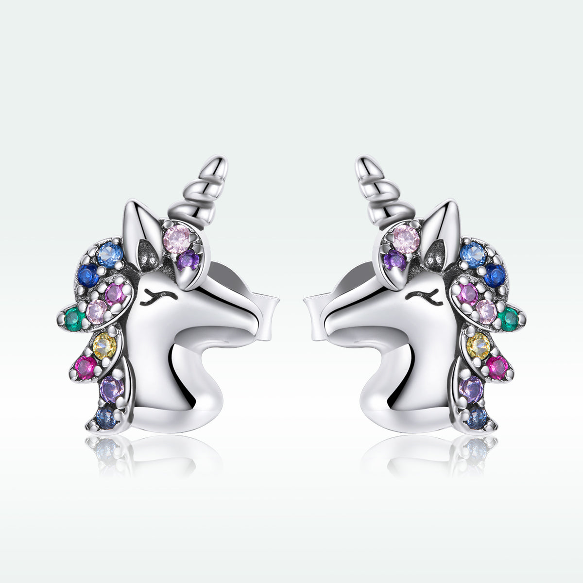 925 Sterling Silver Earrings with Pavé Setting CZ, Oxidized, 1.4x0.9cm for Women