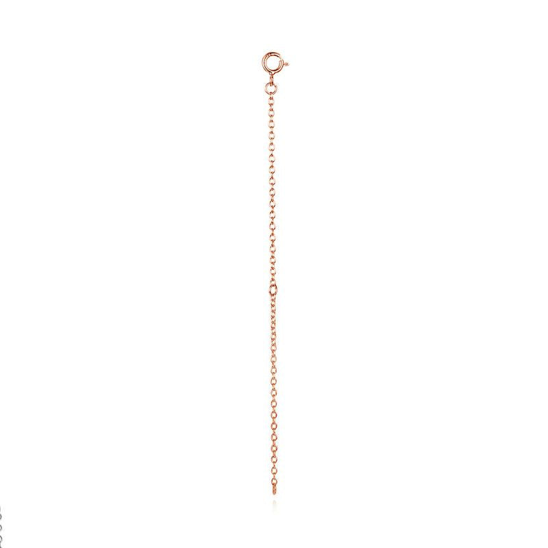 925 Sterling Silver + Plated Platinum 10cm Extension Chain Necklace