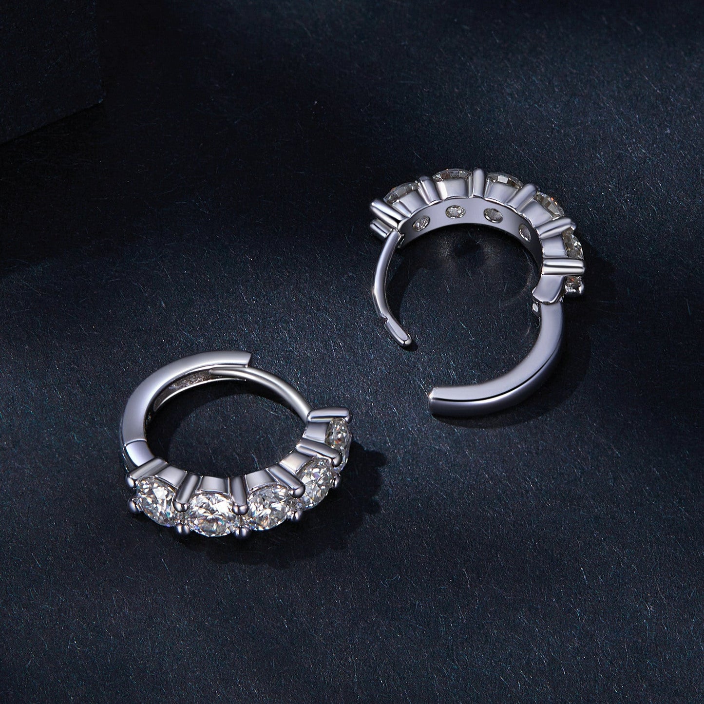 925 Sterling Silver 0.20 Carat Moissanite Earrings for Women