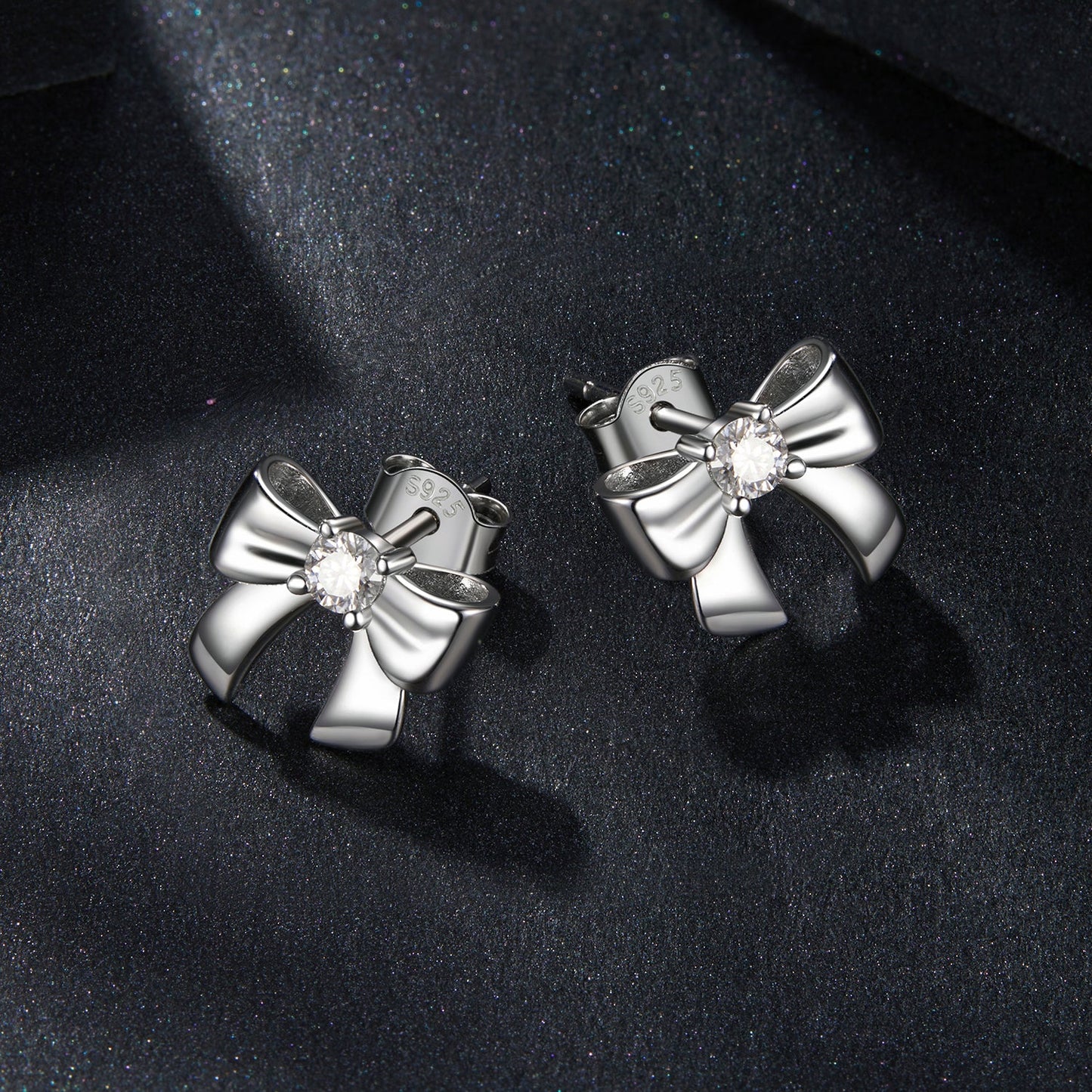 925 Sterling Silver Moissanite Earrings 0.3 cm for Women