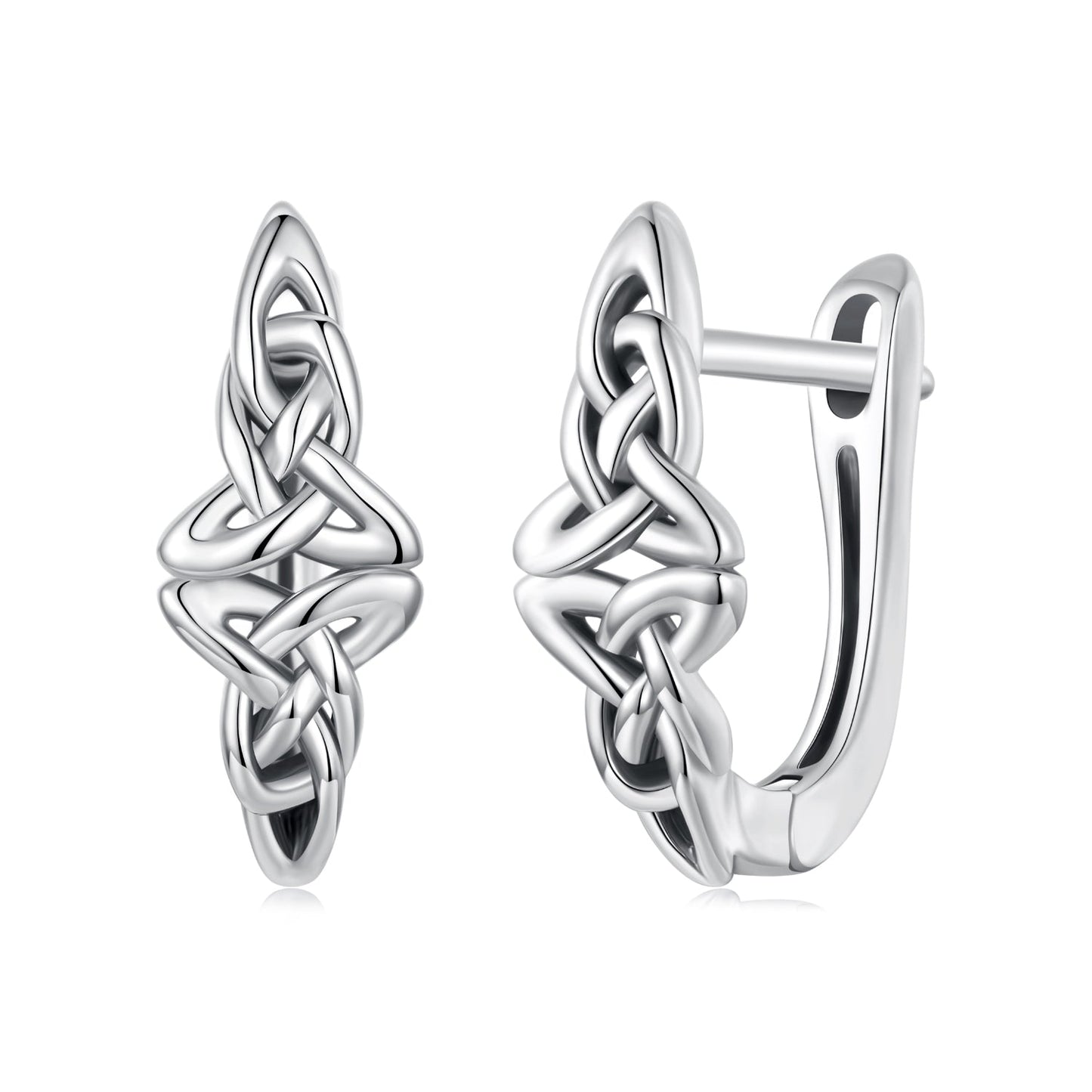 925 Sterling Silver Oxidized Silver Hoop Earrings 1.4*0.5cm for Women