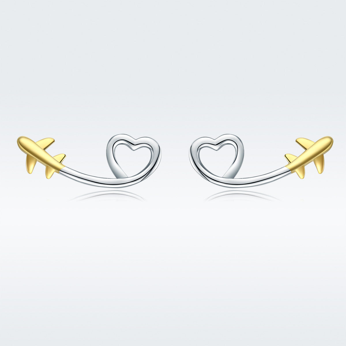 925 Sterling Silver Earrings, 0.6cm, Plated Gold, Plated Platinum for Women