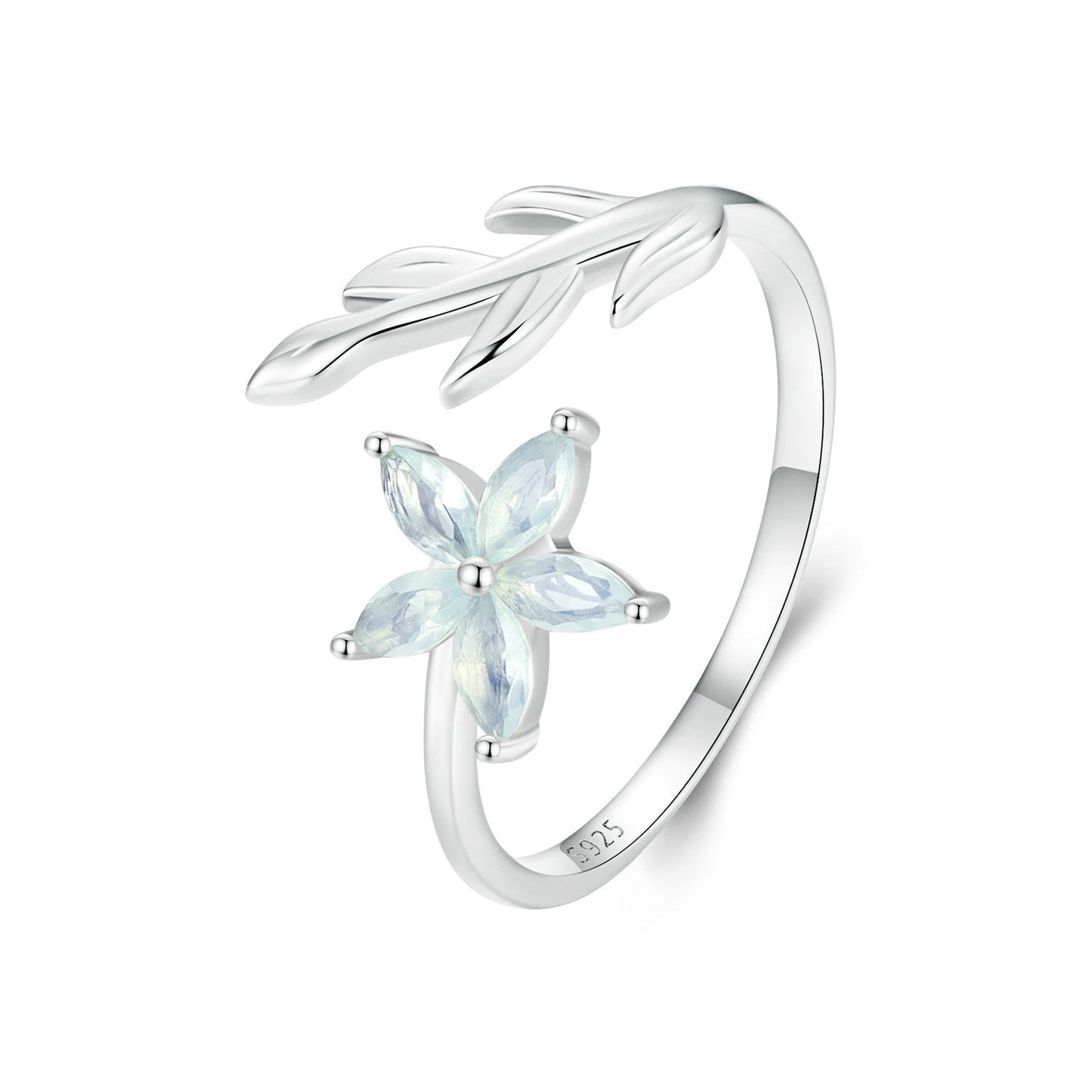 925 Sterling Silver & Opal Ring for Women
