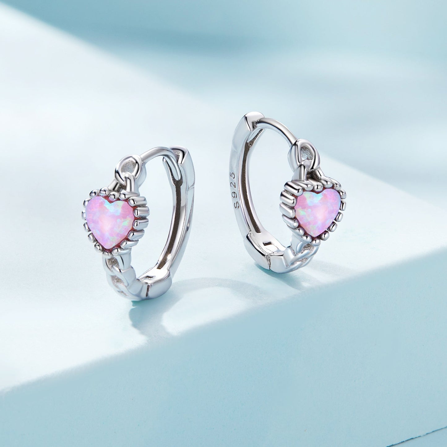 925 Sterling Silver Translucent Opal Earrings for Women