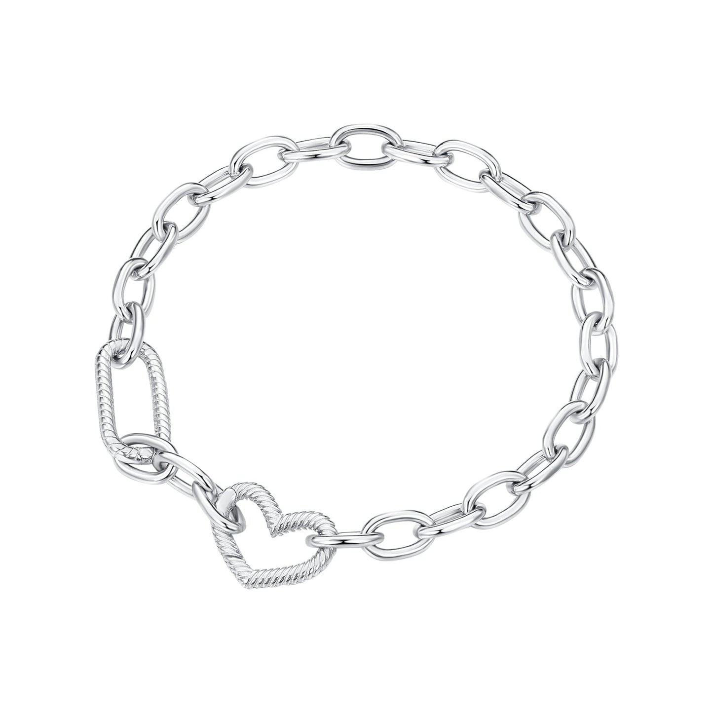925 Sterling Silver Plated 190mm Bracelet for Women