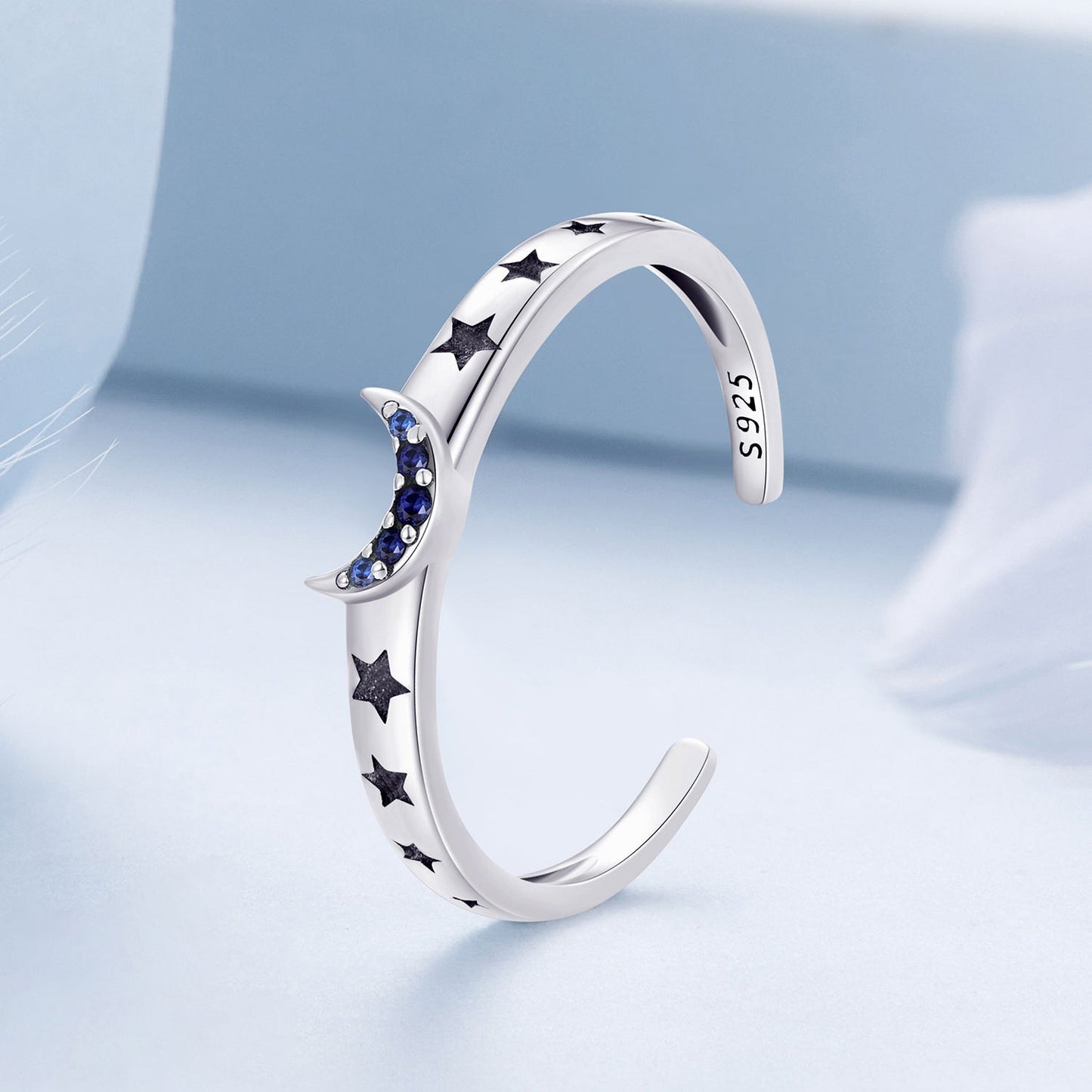 925 Sterling Silver Pavé Setting CZ Oxidized Ring | Size Nan | Style E