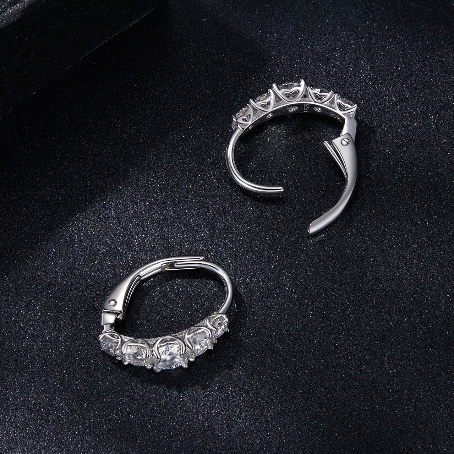 925 Sterling Silver Moissanite Earrings 13*4mm for Women