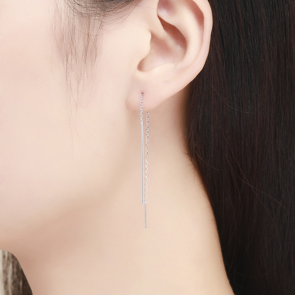 925 Sterling Silver Plated Platinum Earrings