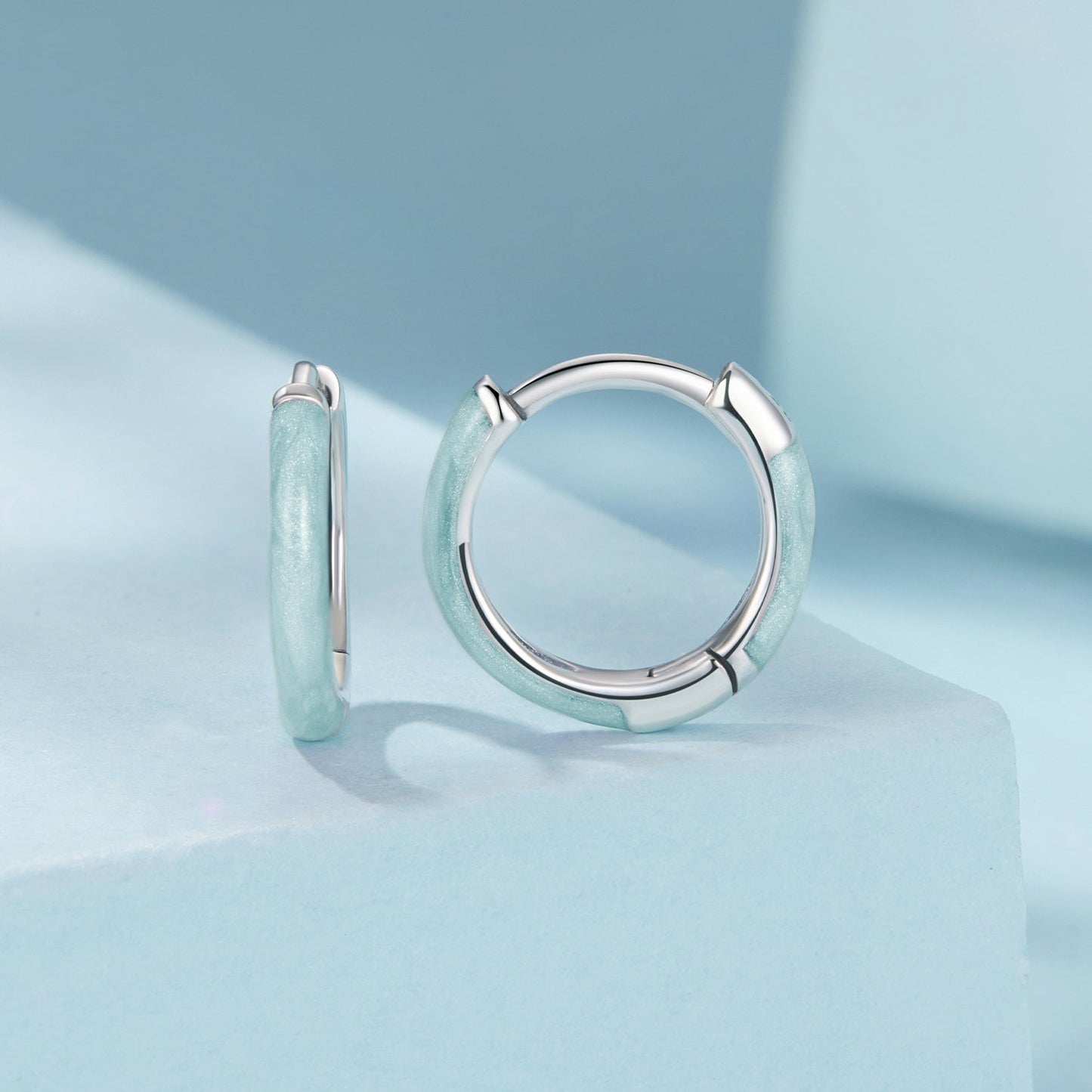 925 Sterling Silver Enamel Oxidized Earrings for Women