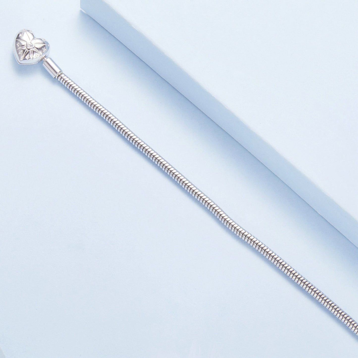 925 Sterling Silver + Pavé Setting White Gold Bracelet 17.0cm for Women