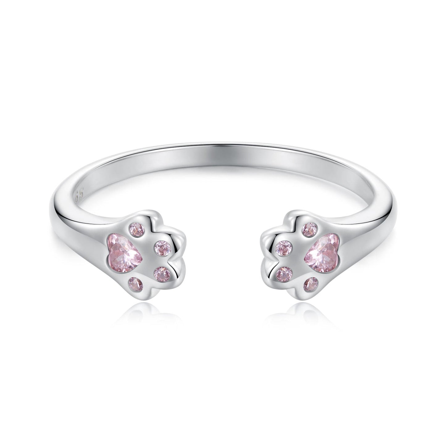 925 Sterling Silver White Gold Plated Pavé Setting CZ Ring