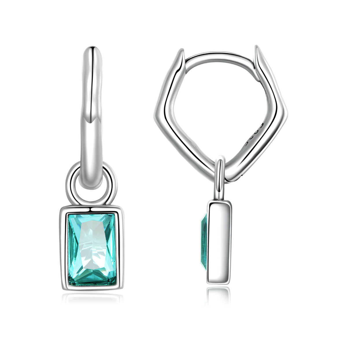 925 Sterling Silver Earrings with Pavé Setting CZ