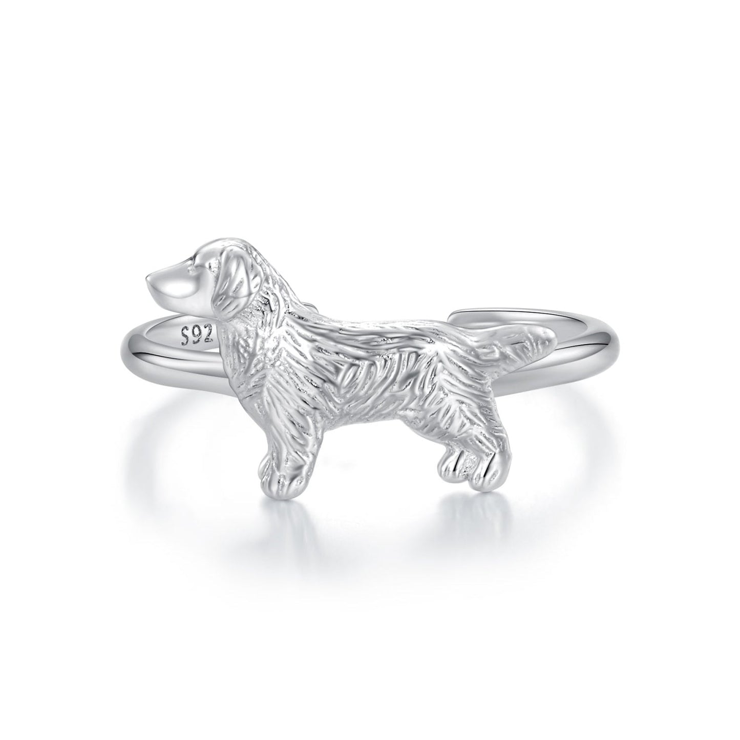 925 Sterling Silver Dog Ring 1.7mm for Women