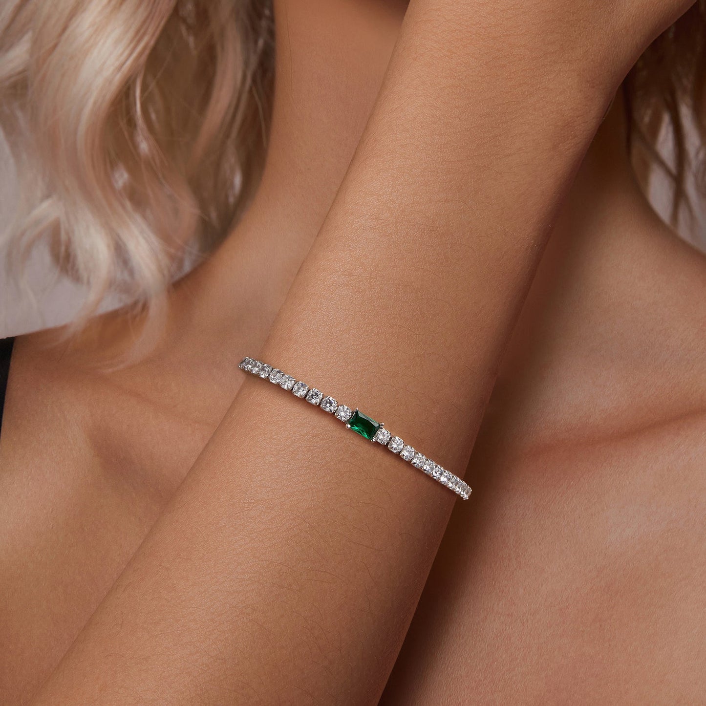 925 Sterling Silver 145+65mm Pavé Setting CZ Bracelet