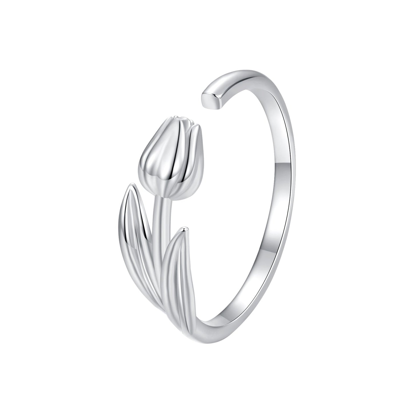 925 Sterling Silver Plated White Gold 0.18cm Rings for Women