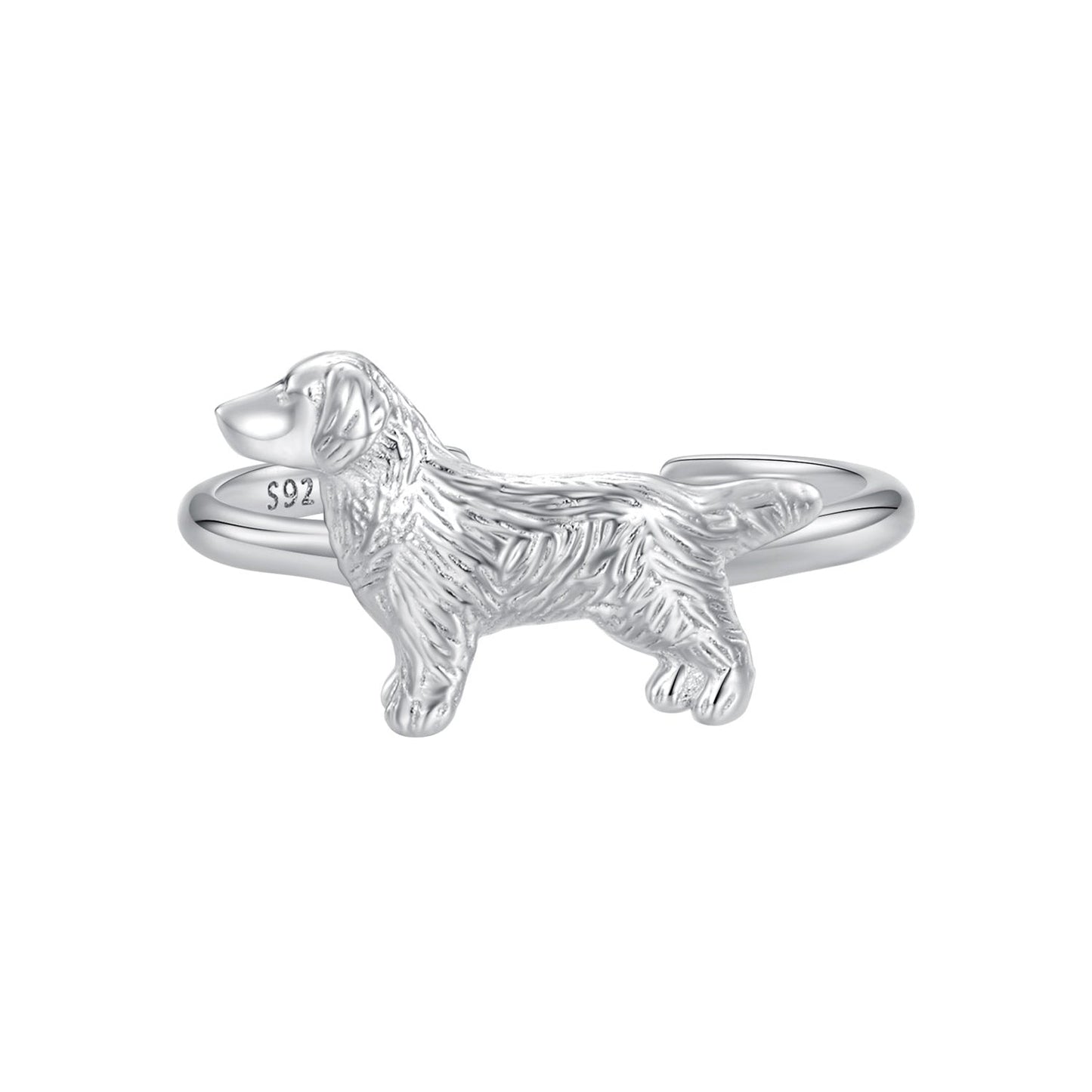 925 Sterling Silver Dog Ring 1.7mm for Women