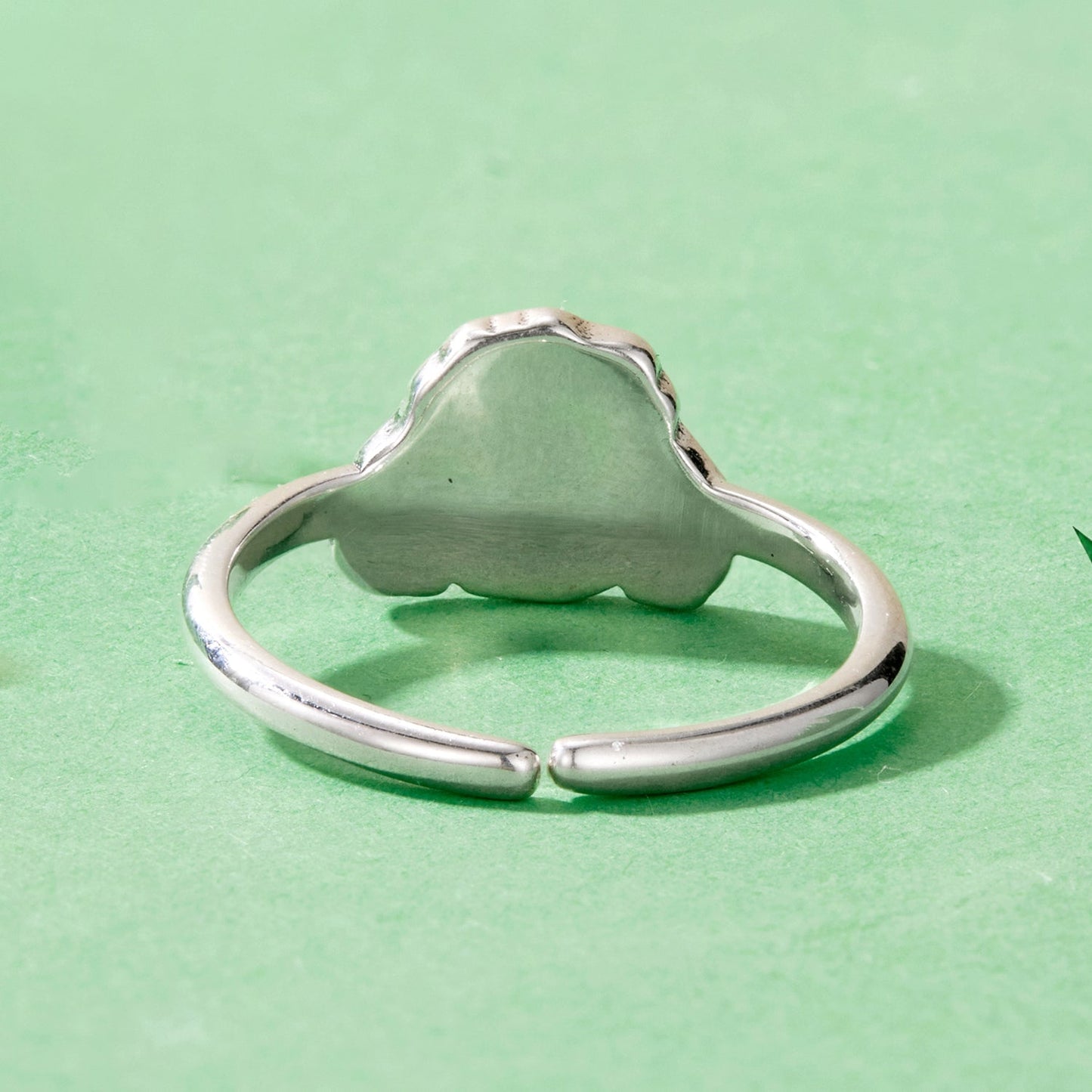 925 Sterling Silver Oxidized Silver Dog Ring for Women