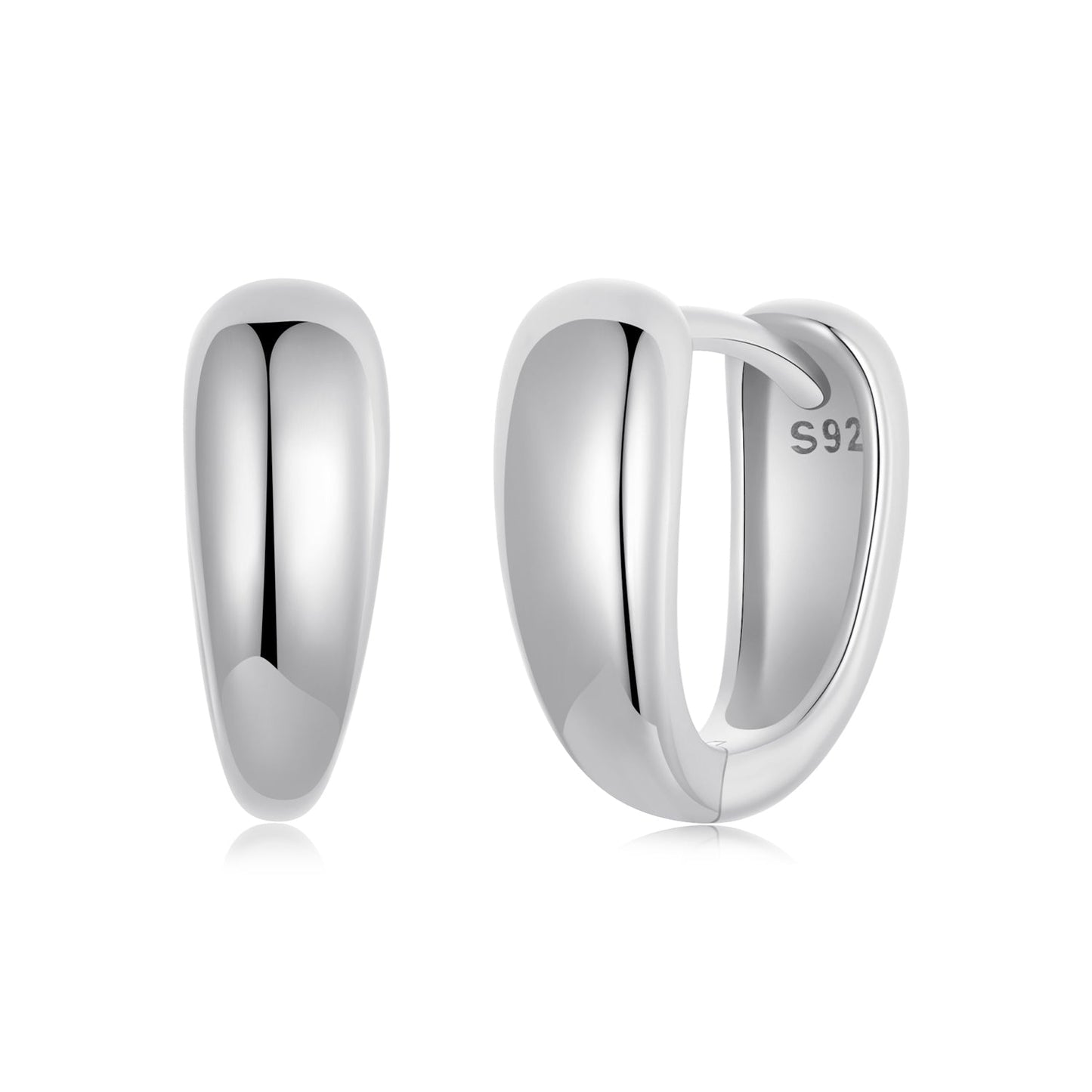 925 Sterling Silver Oxidized Earrings 12x5mm for Women