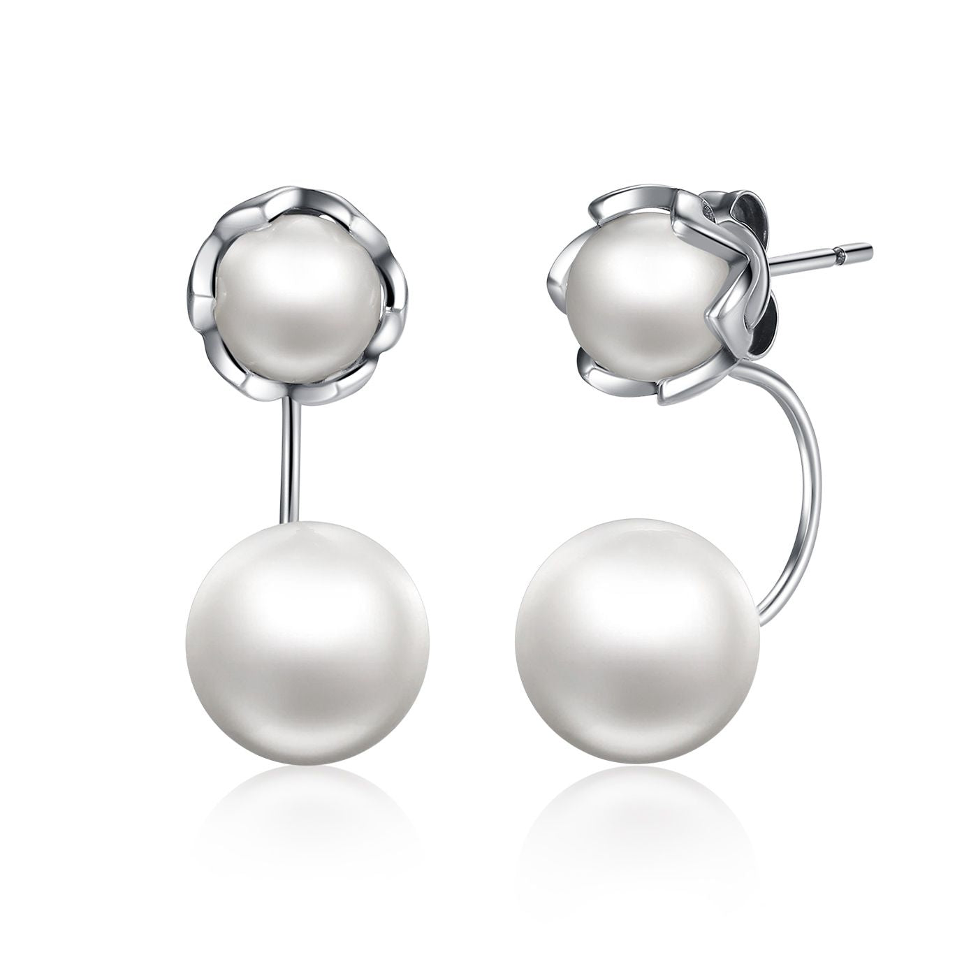 925 Sterling Silver Shell Pearl Earrings for Women