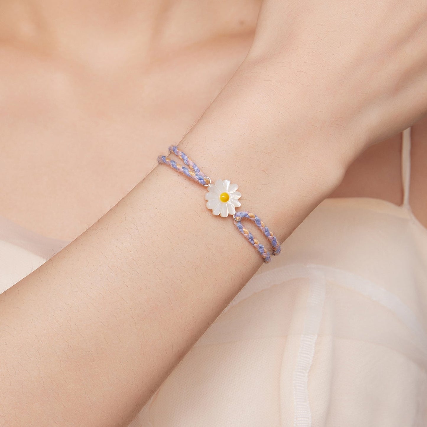 925 Sterling Silver Plated Platinum Deep Seashell Bracelet 24cm Adjustable for Women