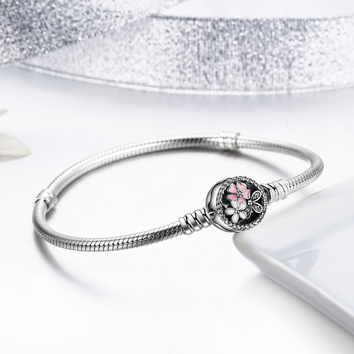 925 Sterling Silver Bracelet 18CM for Women