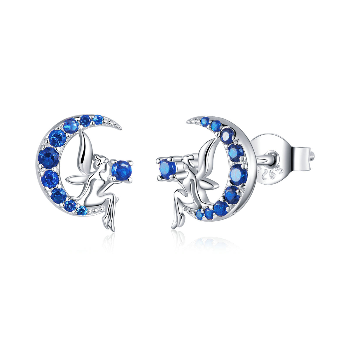 925 Sterling Silver Plated Platinum Pavé Setting CZ Earrings