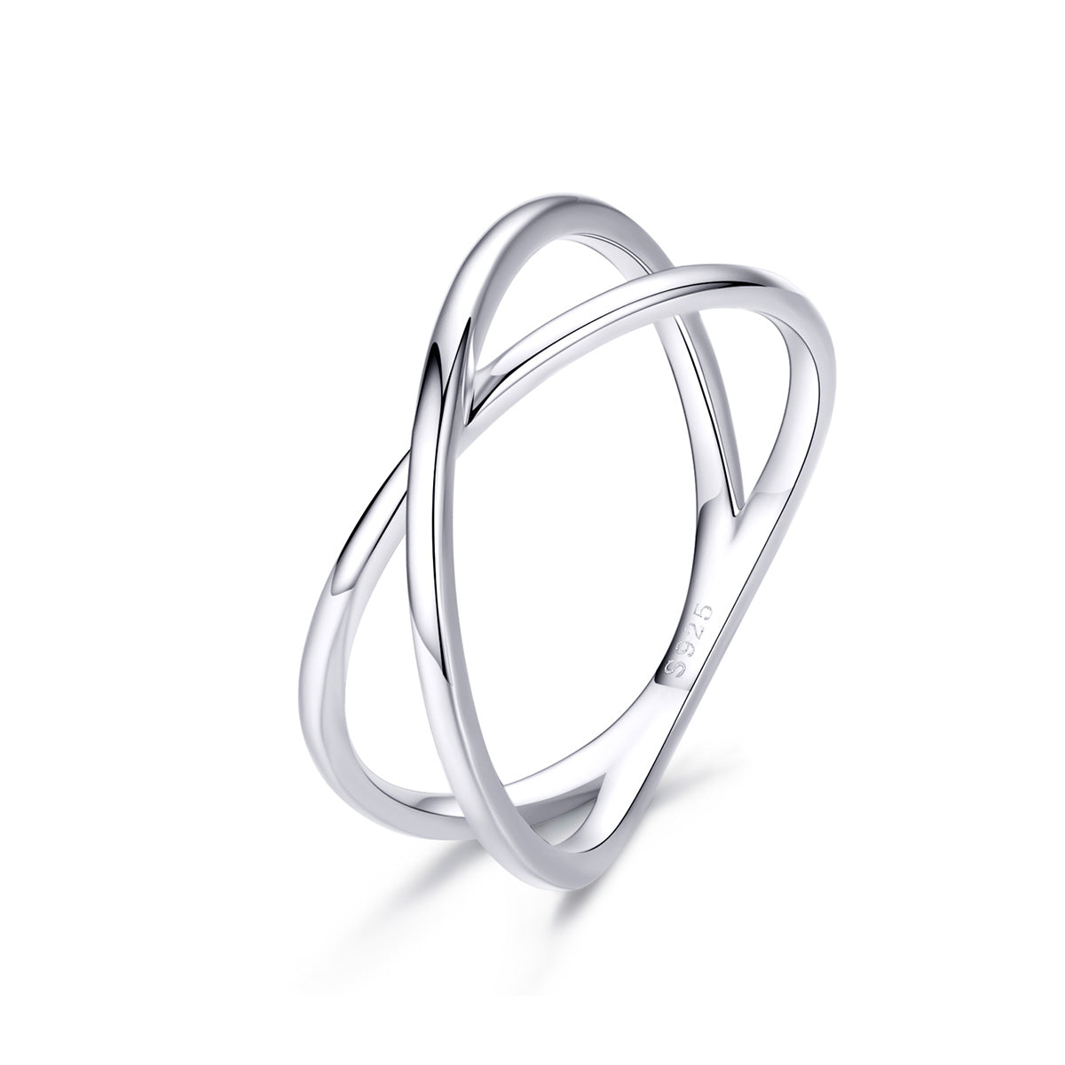 925 Sterling Silver Plated Platinum Ring Size 5.0 for Women