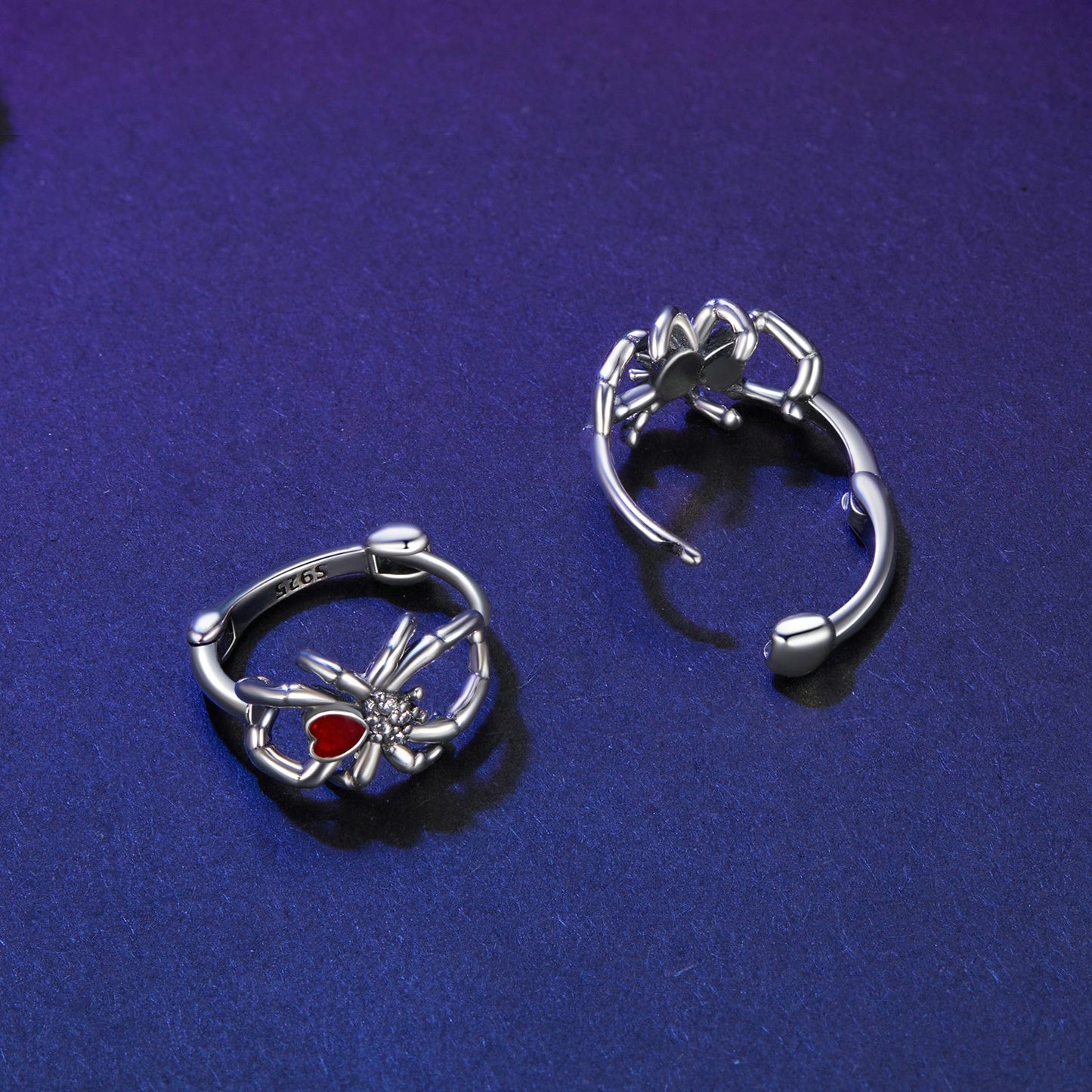 925 Sterling Silver Earrings with Pavé Setting CZ and Enamel Process