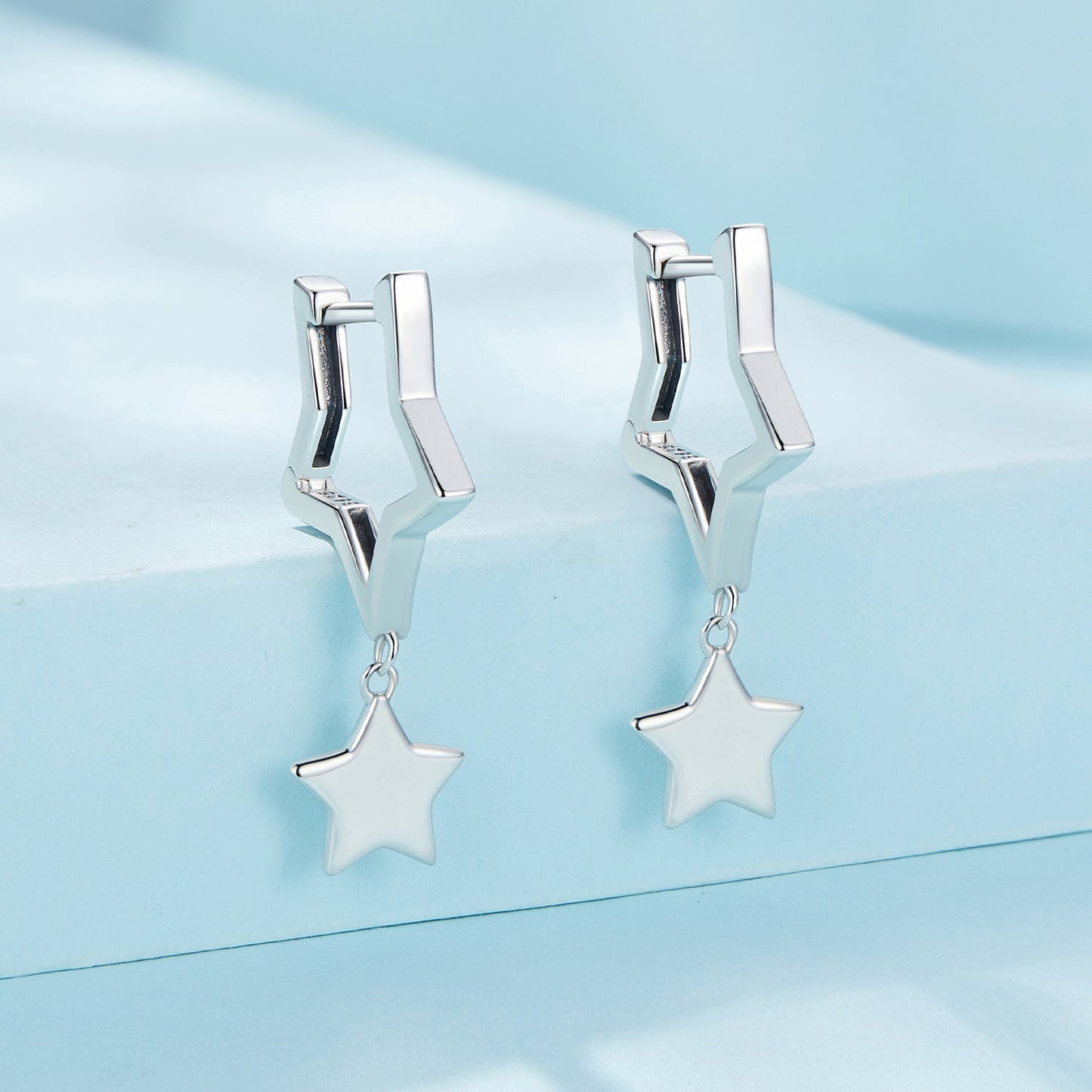 925 Sterling Silver Earrings 25*8mm for Women