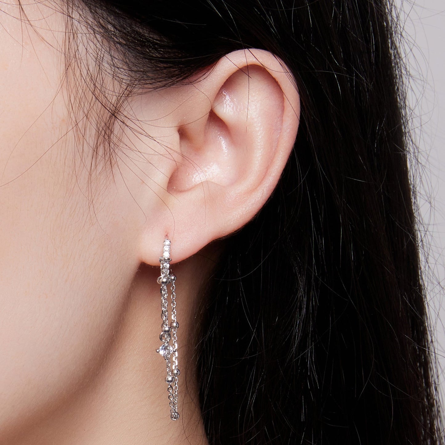 925 Sterling Silver Pavé Setting CZ Earrings for Women