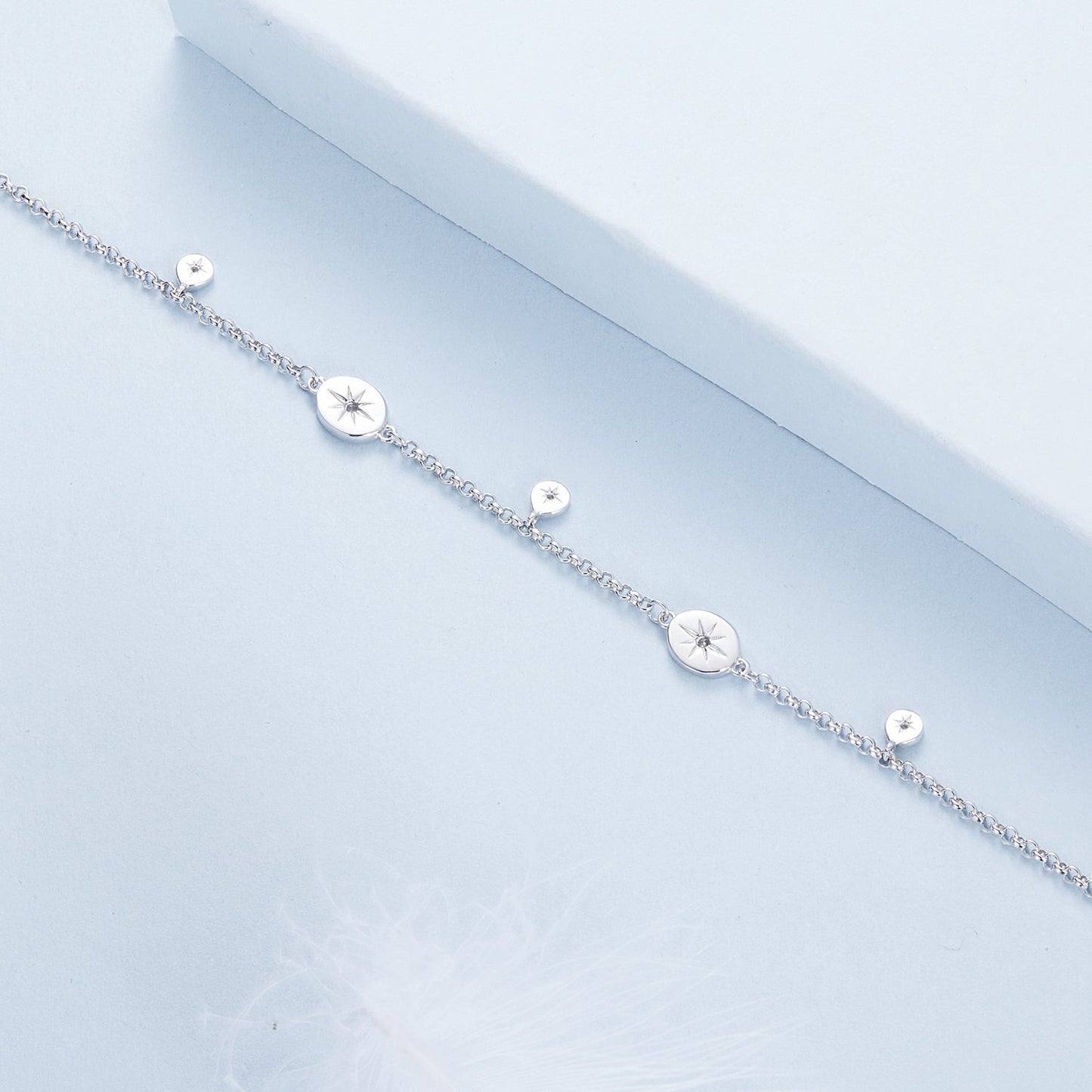925 Sterling Silver & Plated White Gold CZ Bracelet
