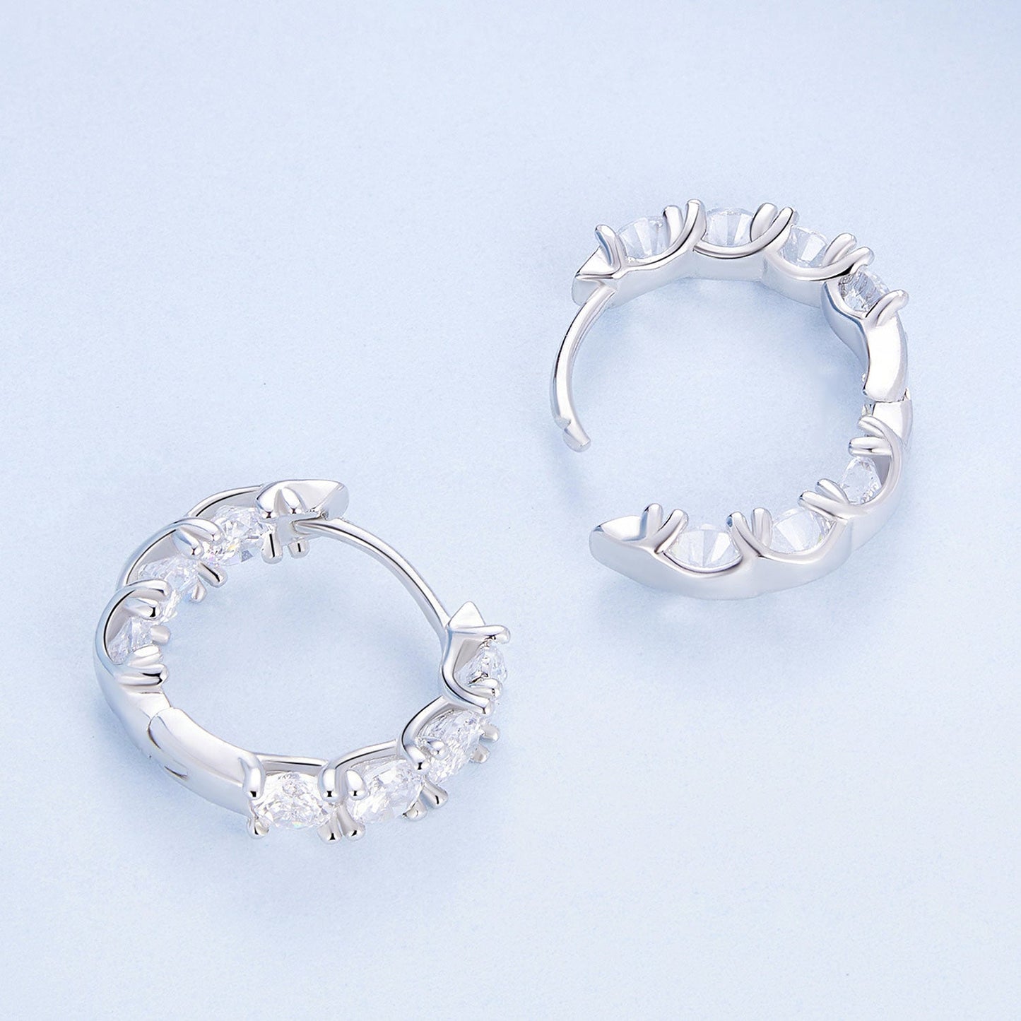 925 Sterling Silver Earrings with Pavé Setting CZ for Women