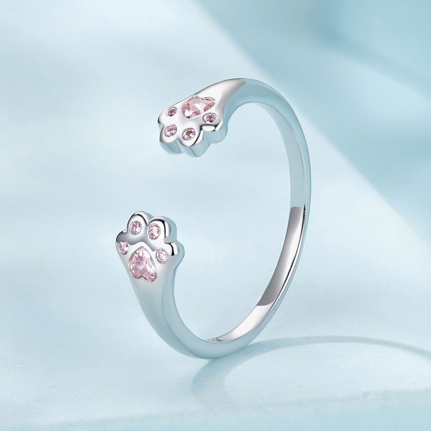 925 Sterling Silver White Gold Plated Pavé Setting CZ Ring