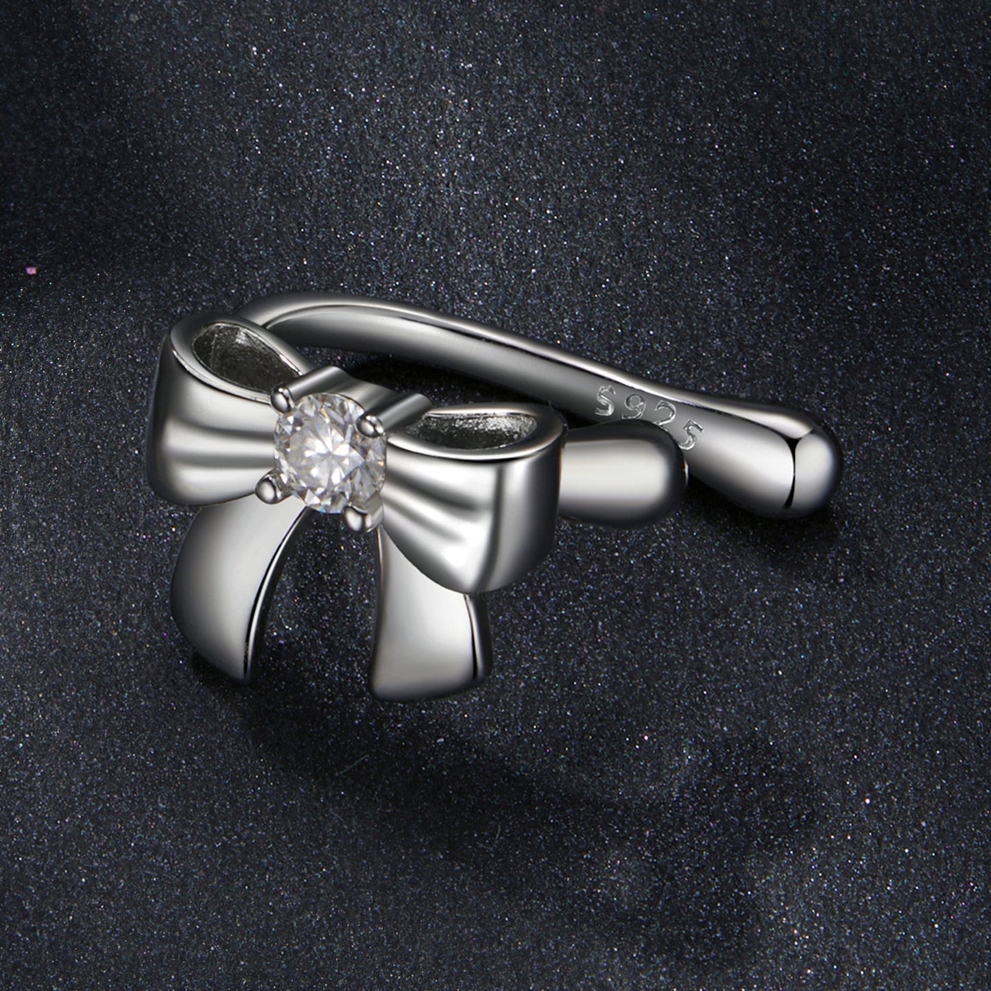 925 Sterling Silver Moissanite 0.1ct Earrings with White Gold Plating for Women