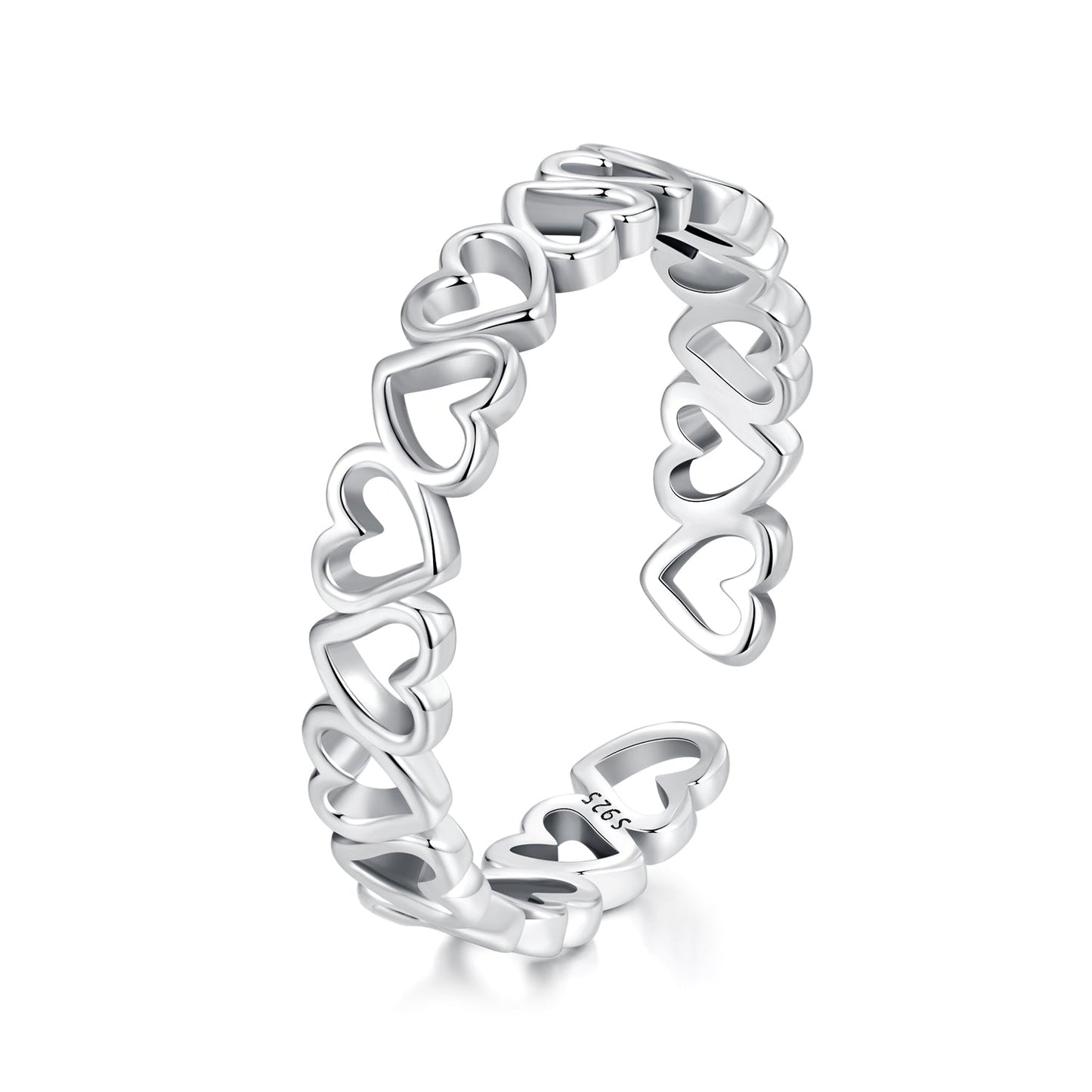 925 Sterling Silver Oxidized Silver 0.4cm Wide Ring
