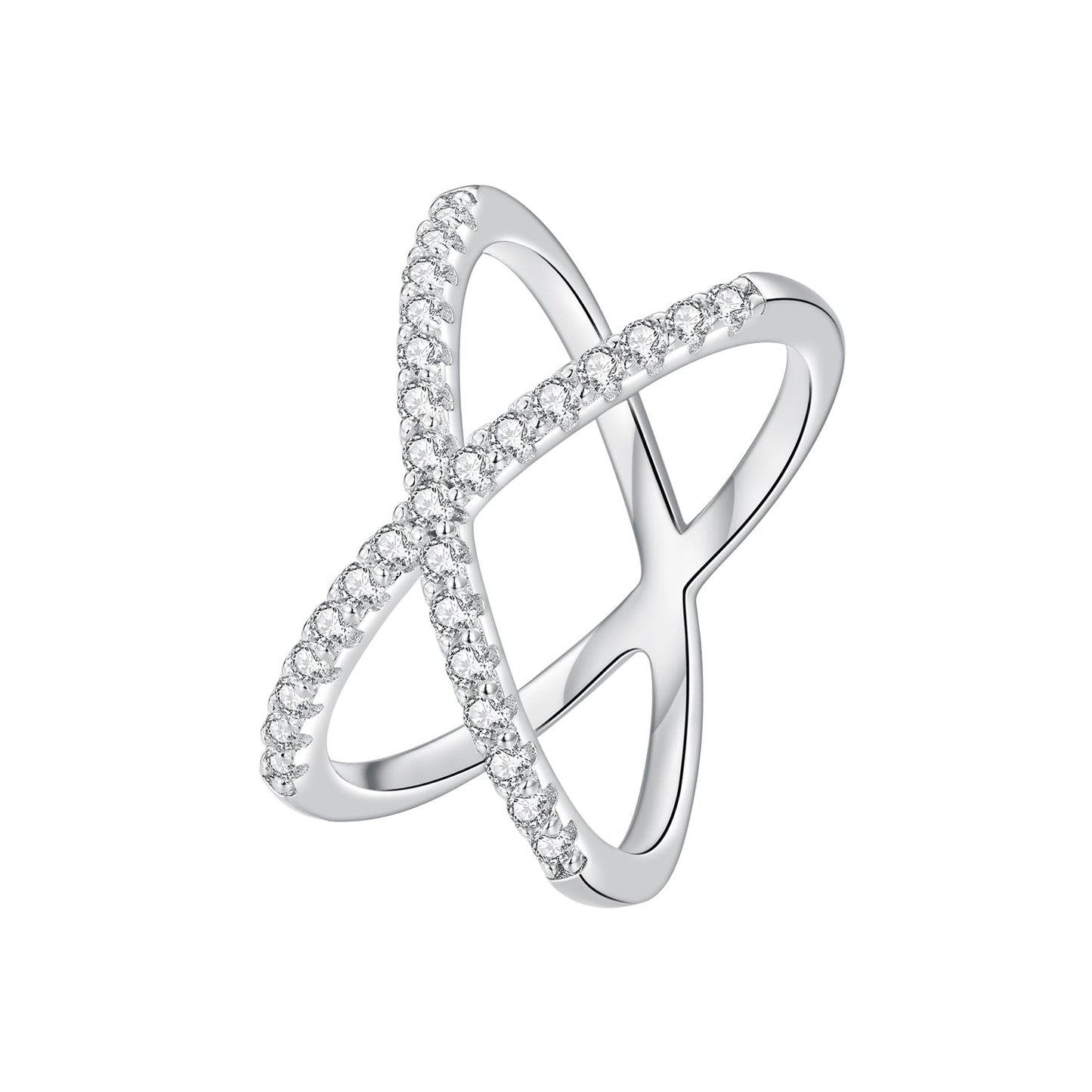 S925 Sterling Silver Moissanite Ring Size 8
