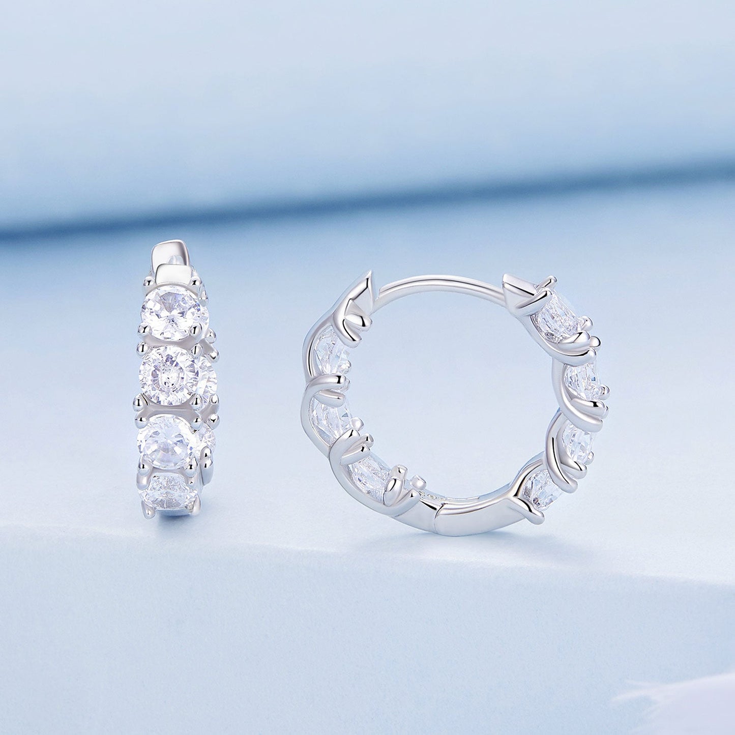 925 Sterling Silver Earrings with Pavé Setting CZ for Women