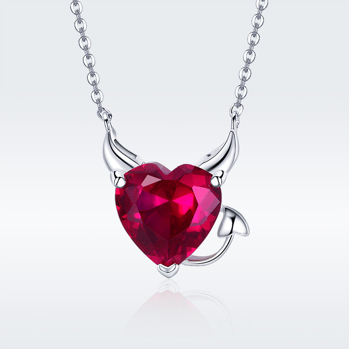 925 Sterling Silver Necklace with 1.5x1.3 cm Pendant for Women