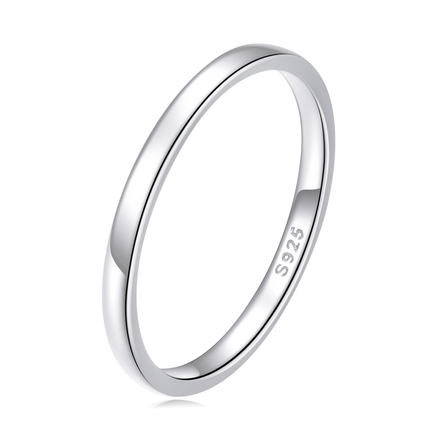 925 Sterling Silver Plated Platinum Ring Size 6.0 for Women