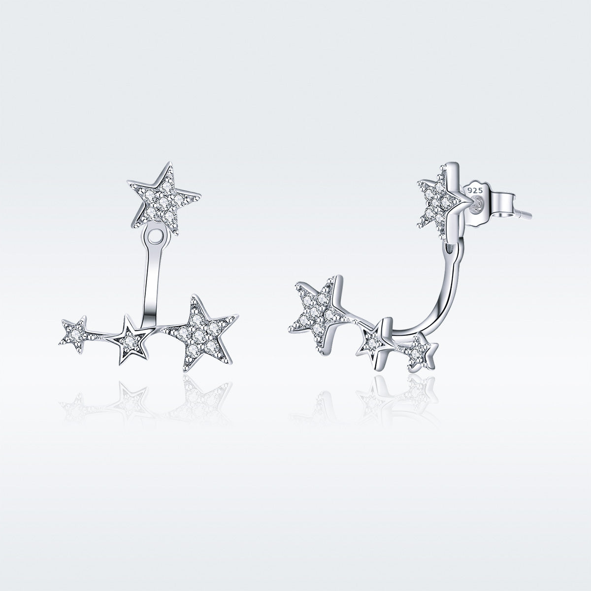 925 Sterling Silver Pavé Setting Earrings for Women