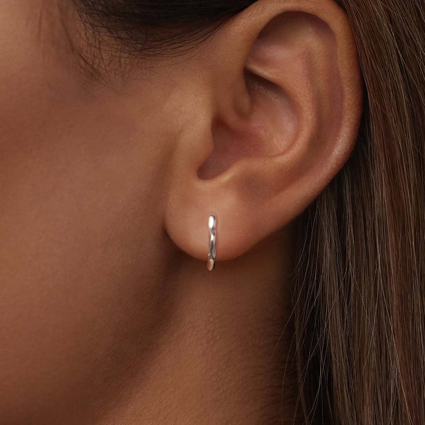 925 Sterling Silver Earrings with Oxidized Finish - 1.4x0.2cm for Women