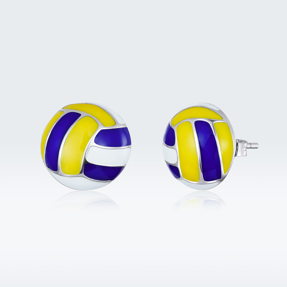 925 Sterling Silver Oxidized Enamel Earrings for Women