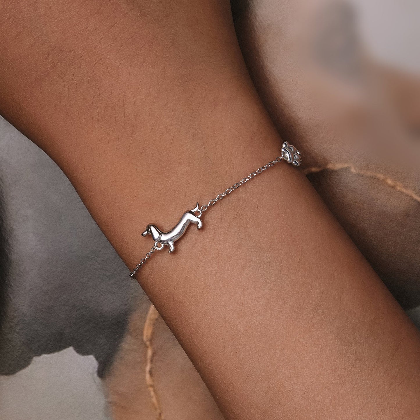 925 Sterling Silver Plated Platinum 150mm+60mm Bracelet for Women