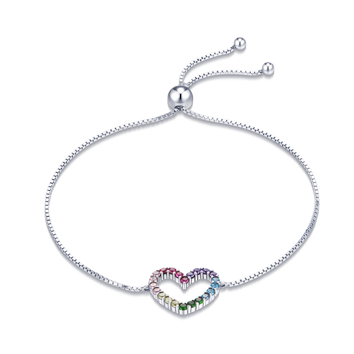 925 Sterling Silver Bracelet with Pavé Setting CZ