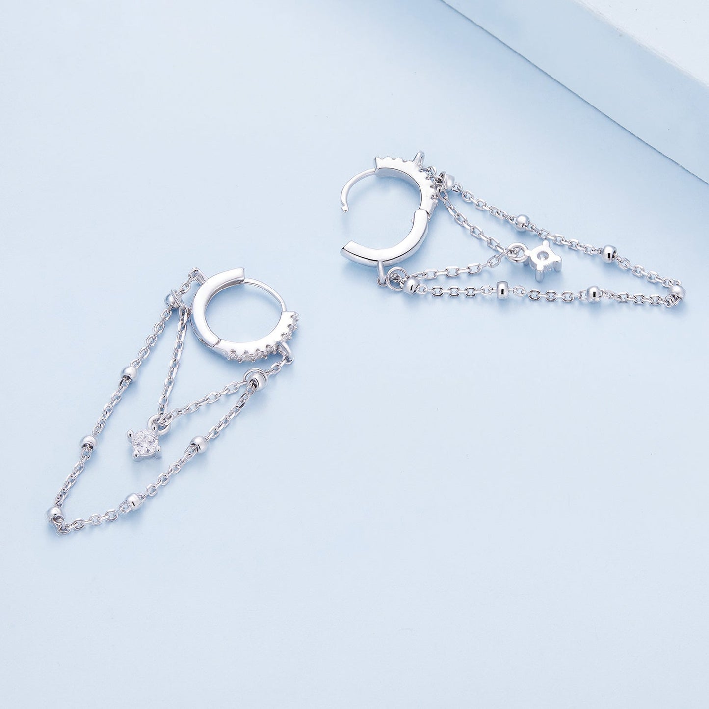 925 Sterling Silver Pavé Setting CZ Earrings for Women