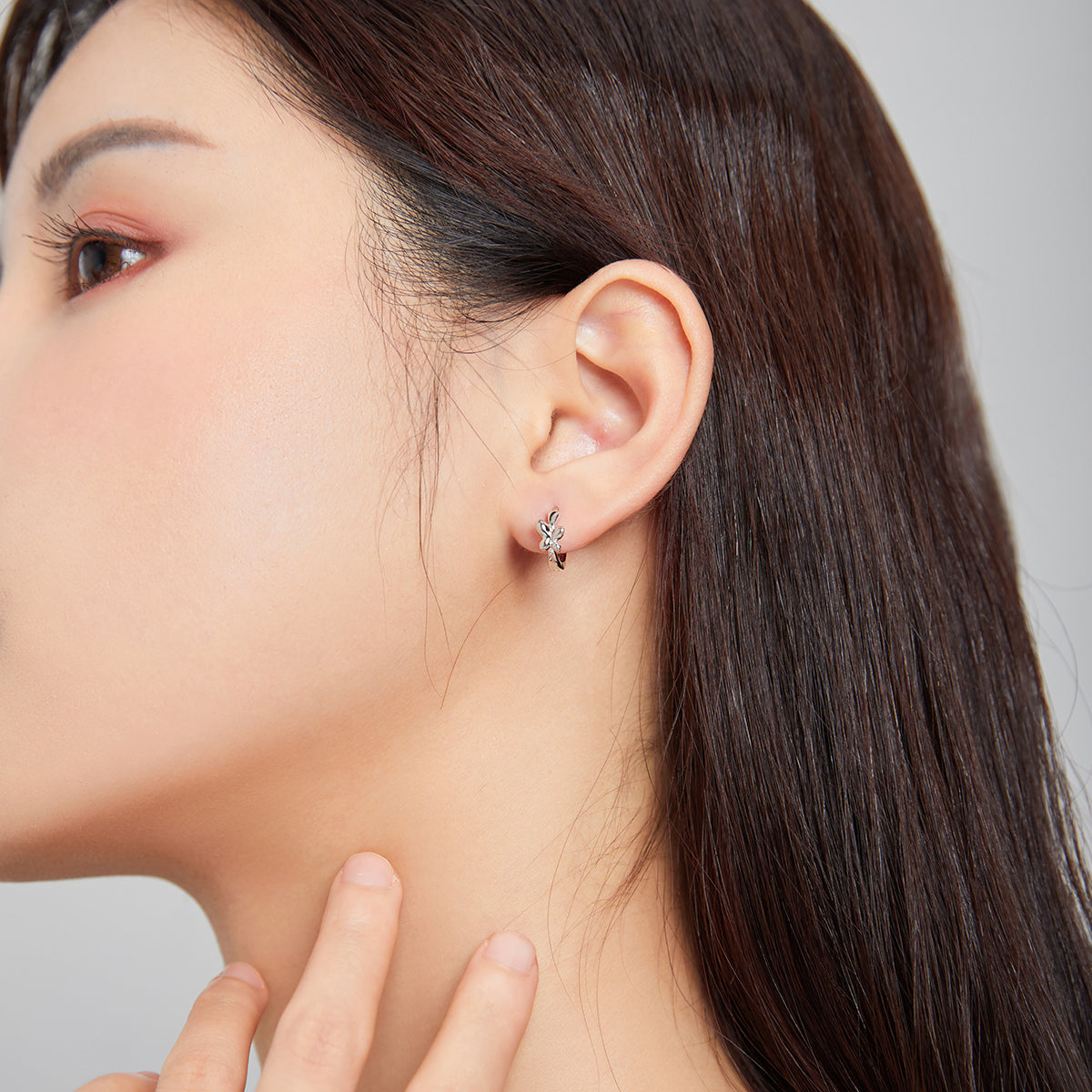 925 Sterling Silver Plated Platinum Earrings for Women