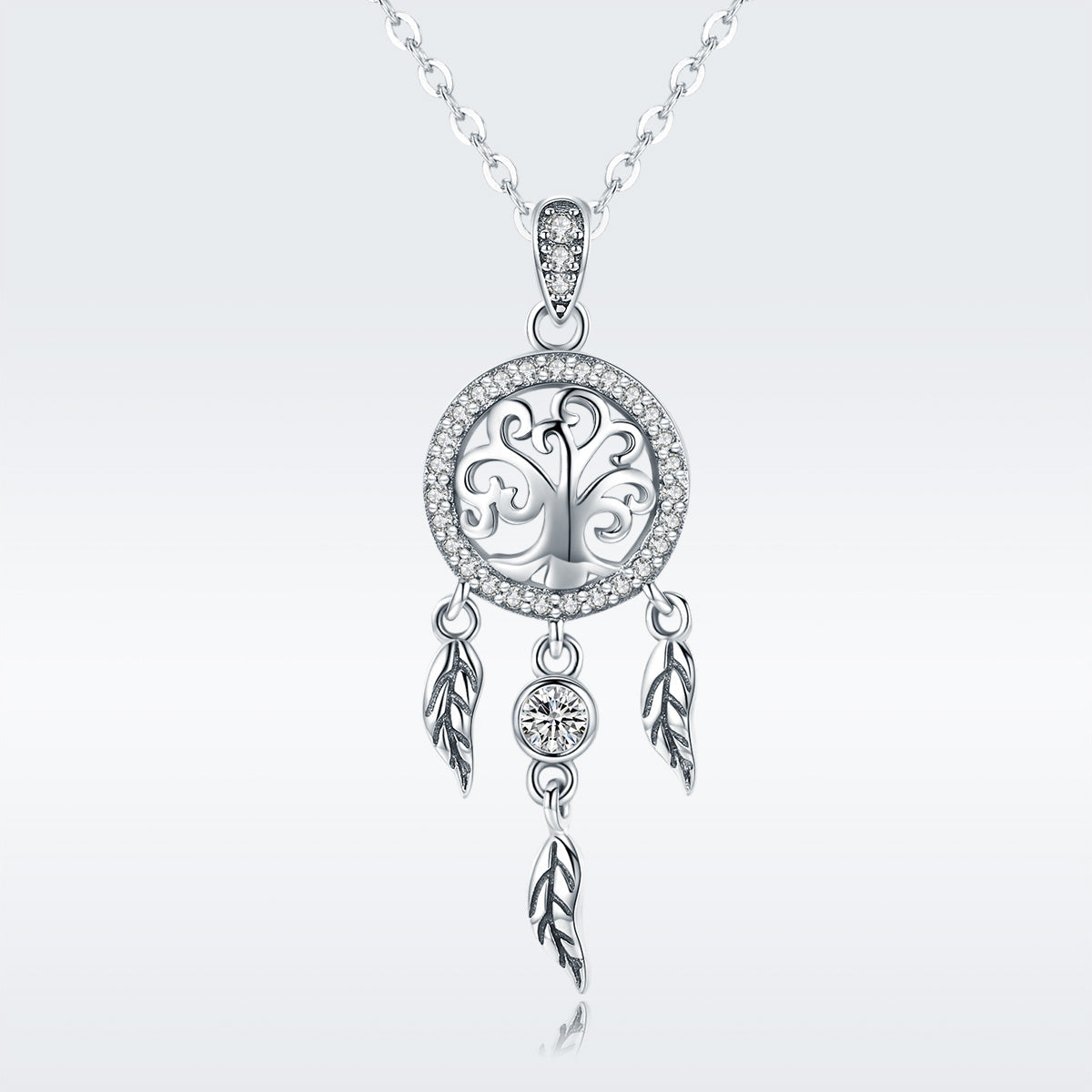 925 Sterling Silver Necklace 36-45cm with Pendant for Women